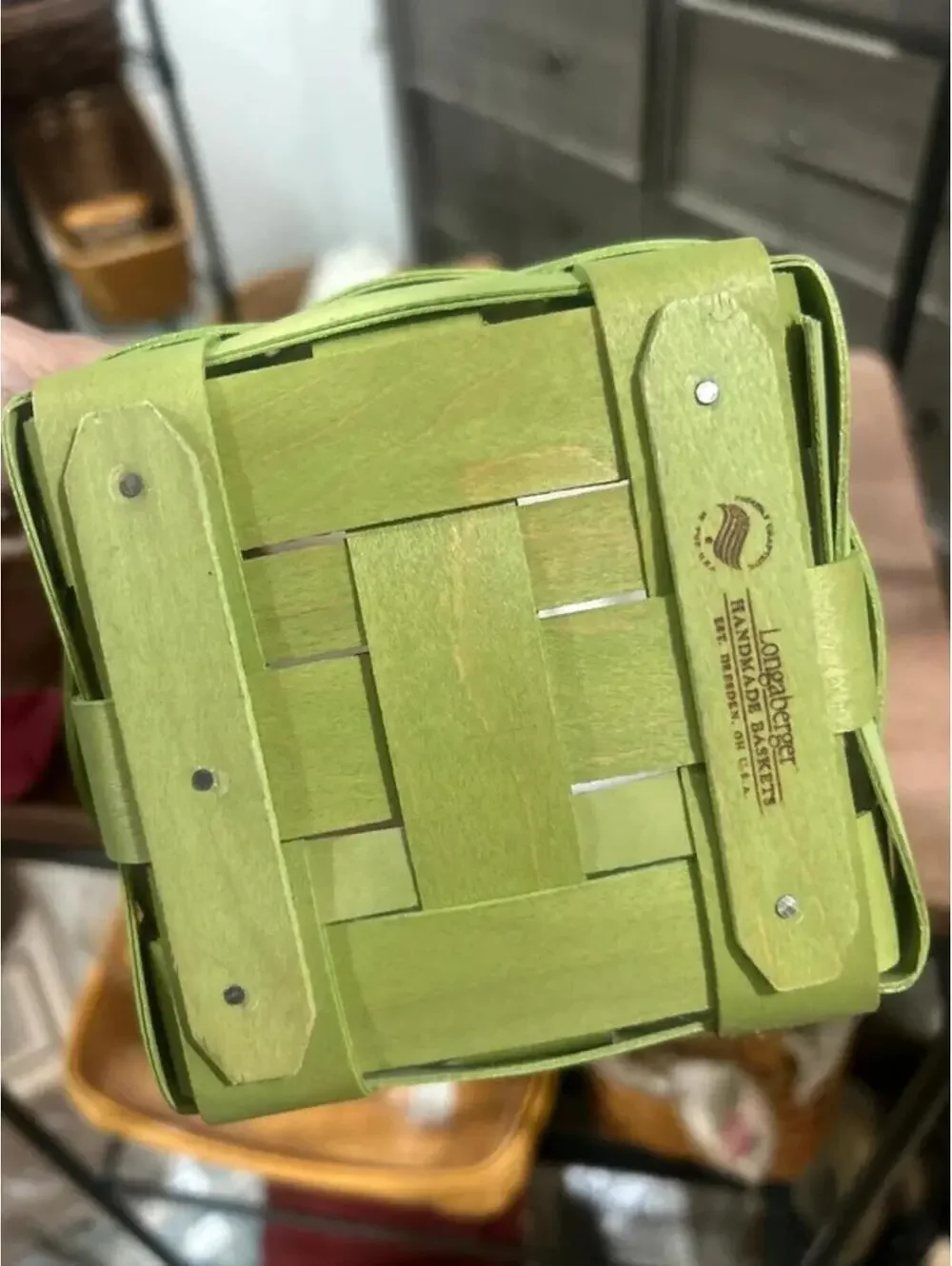 Longaberger basket green square